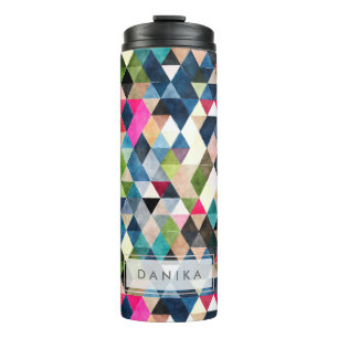 Garrafa Térmica Aguarela de PixDezines Boho geométrica/triângulos