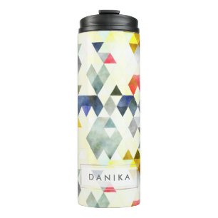 Garrafa Térmica Aguarela de PixDezines Boho geométrica/triângulos