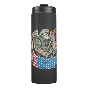 Garrafa Térmica Águia América com bandeira