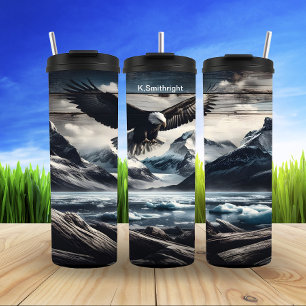 Garrafa Térmica Águia Cálida Sobre Picos Congelados