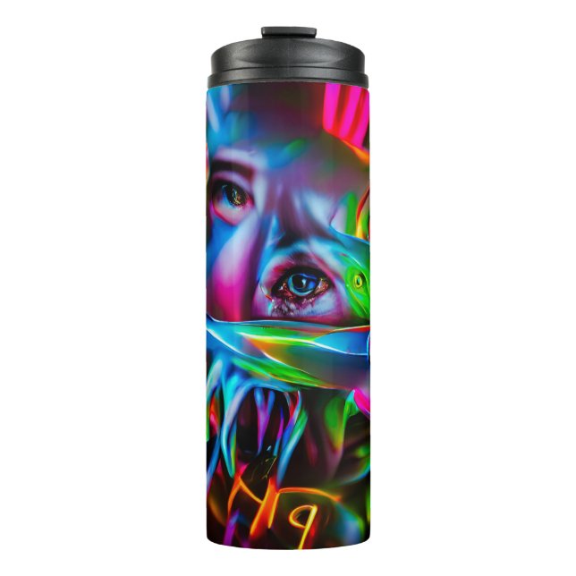 Garrafa Térmica Aichmofobia: Arte Surreal Viva (Frente)