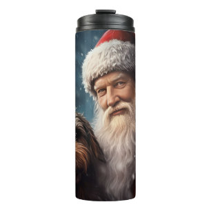 Garrafa Térmica Airedale com Papai Noel Natal Festivo