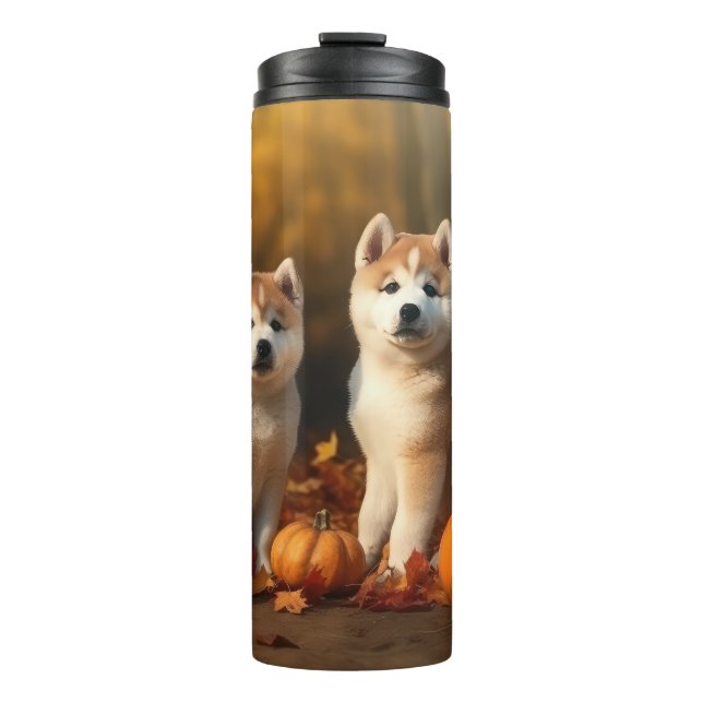 Garrafa Térmica Akita Puppy Autumn Delight Pumpkin (Frente)