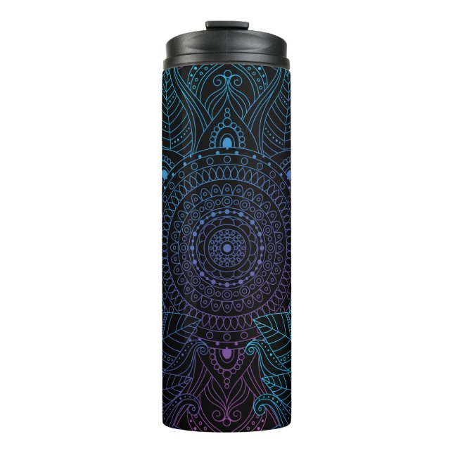 Garrafa Térmica Alegria Árabe: Magia Mandala Oriental (Frente)
