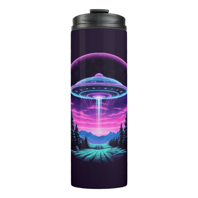 Garrafa Térmica Alienígena Espacial Retrofuturista (Frente)