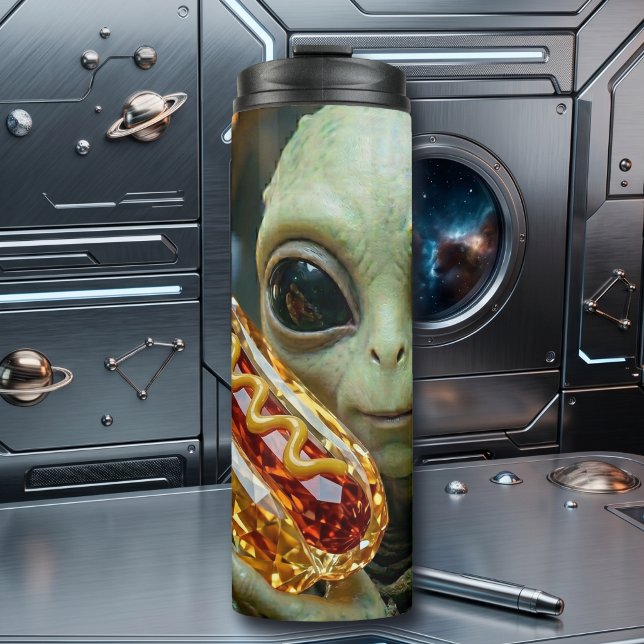 Garrafa Térmica Alienígena Extraterrestre com Cachorro Quente Cris (Criador carregado)