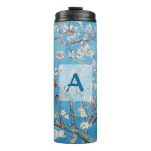 Almond Blossoms Blue Vincent van Gogh Art Monogram