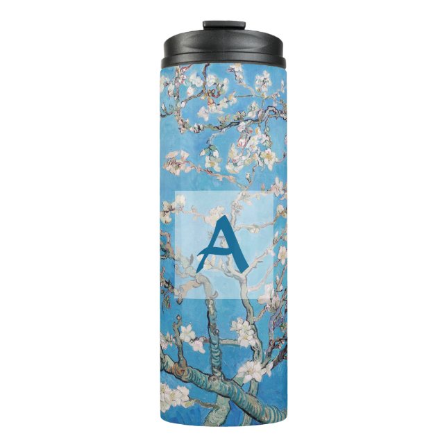 Garrafa Térmica Almond Blossoms Blue Vincent van Gogh Art Monogram (Frente)
