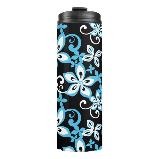 GARRAFA TÉRMICA  ALOHA HAWAII (PRETO/AZUL) (Frente)