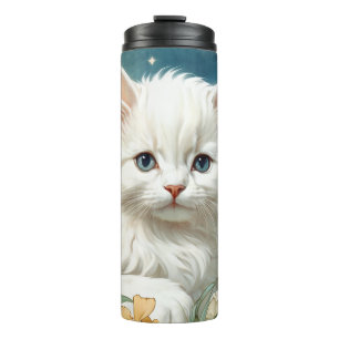 Garrafa Térmica Alphonse Mucha Art Nouveau Kitten