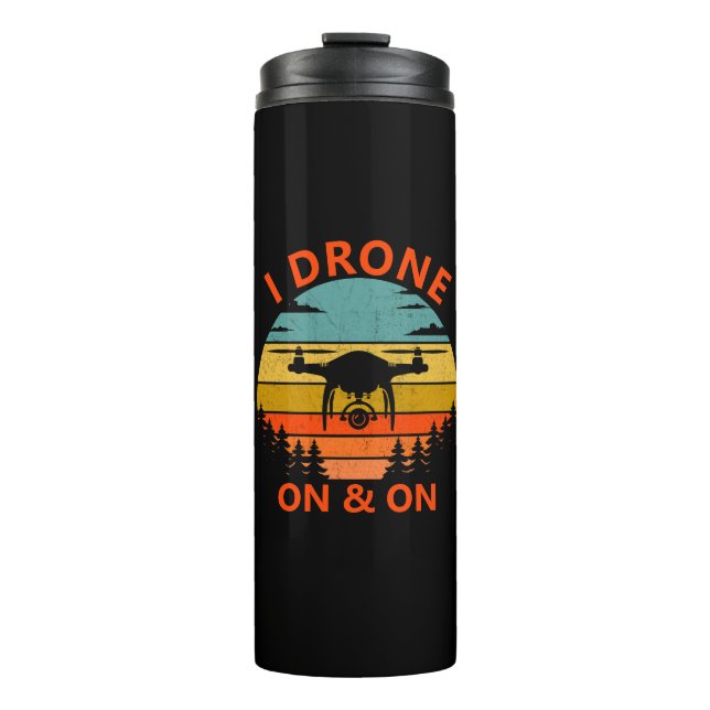 Garrafa Térmica Alterar Texto ou Adicionar Nome, Eu Drone On e On  (Frente)