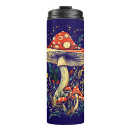 Garrafa Térmica Amanita Muscaria Mushroom Botanical Cottagecore 