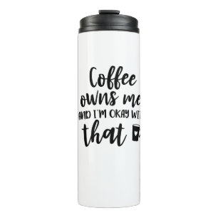 Garrafa Térmica Amante do Café Viciado em Cafeína O Café é Meu Don