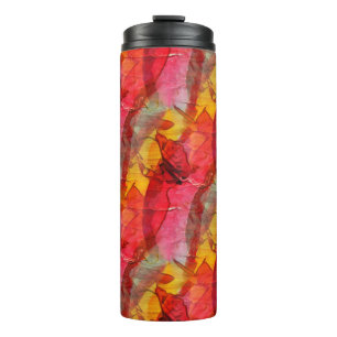 Garrafa Térmica Amarelo vermelho de arco