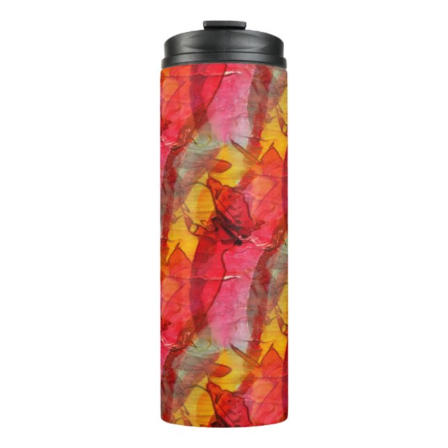 Garrafa Térmica Amarelo vermelho de arco (Frente)