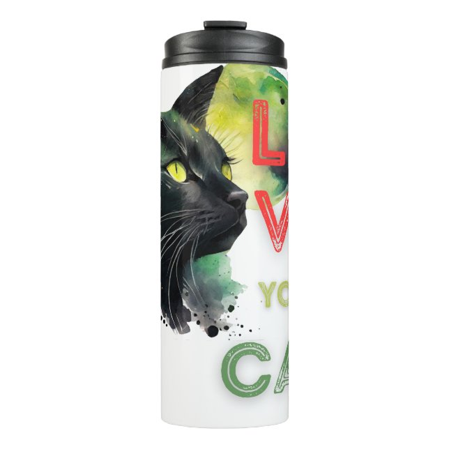 Garrafa Térmica Ame seu gato  (Frente)