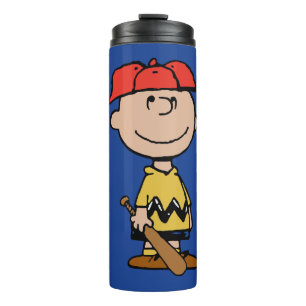 Garrafa Térmica Amendoins Sorriso Charlie Brown Baseball