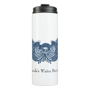 Garrafa Térmica American Eagle Guardando Bandeira Patriótica dos E