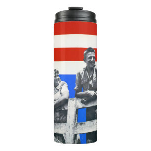 Garrafa Térmica American Flag Vintage Photos USA Old Aest