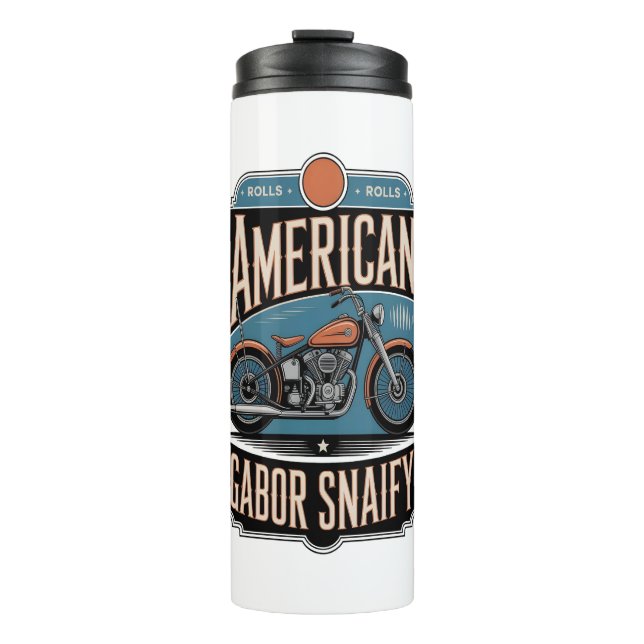 Garrafa Térmica American Motorcycle Vintage (Frente)