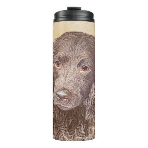 Garrafa Térmica American Water Spaniel Painting - Arte Original de