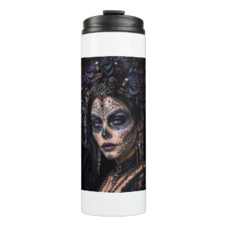 Garrafa Térmica Amethyst Orchid Calavera – Gothic Sugar Skull