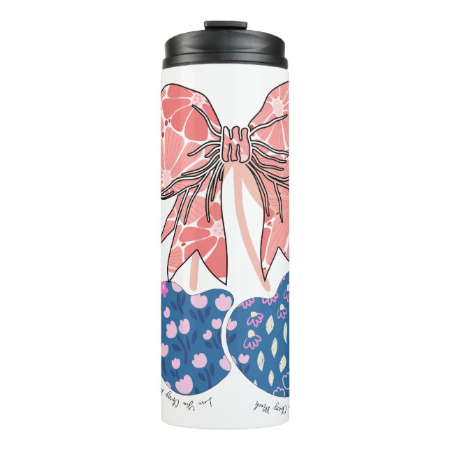 Garrafa Térmica Amo cereja muito fruta engraçado (Frente)