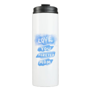 Garrafa Térmica Amo-Te Para Sempre, Mãe, Dia de as mães Azul