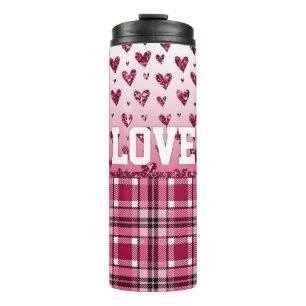 Garrafa Térmica Amor Corações Rosa