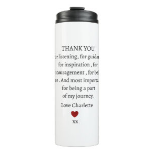 Garrafa Térmica amor de agradecimento personalizado fofo 