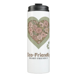 Garrafa Térmica Amor ecológico e cardíaco