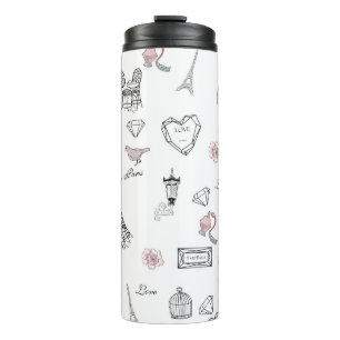 Garrafa Térmica Amor em Peris Bohemian Chic Floral Boho Girlly