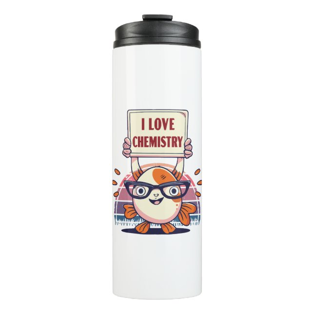 Garrafa Térmica Amor Guppies e Química (Frente)