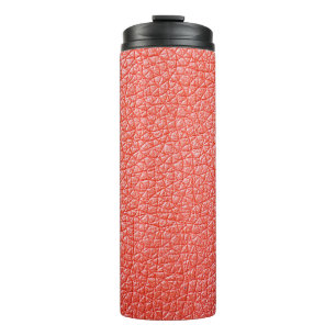 Garrafa Térmica Amostra de textureabstrac estofado de couro laranj