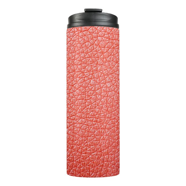 Garrafa Térmica Amostra de textureabstrac estofado de couro laranj (Frente)