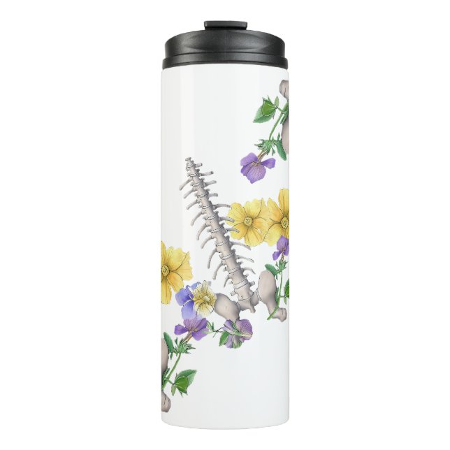 Garrafa Térmica Anatomia Floral - Vértebras, Osso do Quadril (Frente)