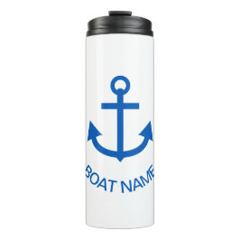 Garrafa Térmica Anchor Blue Personalizou o nome do seu barco