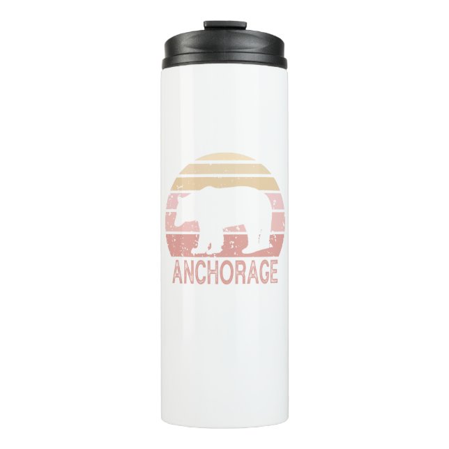 Garrafa Térmica Anchorage Alaska Retro Bear (Frente)