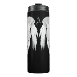 Garrafa Térmica ANGEL WINGS - Monograma personalizado preto