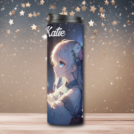 Garrafa Térmica Anime Girl e seu dragão personalizados