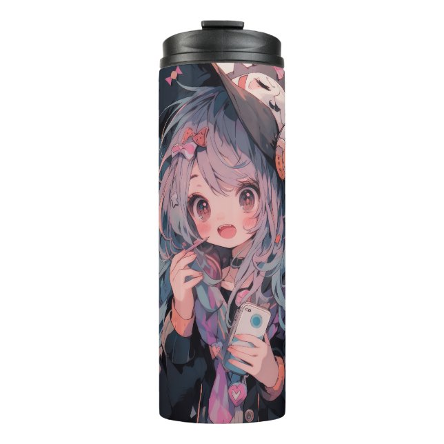 Garrafa Térmica Anime Manga Cute Fall Witts Inspirou Tumbler (Frente)