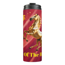 Garrafa Térmica Ano Novo Chinês Festivo Personalizado Vermelho e D