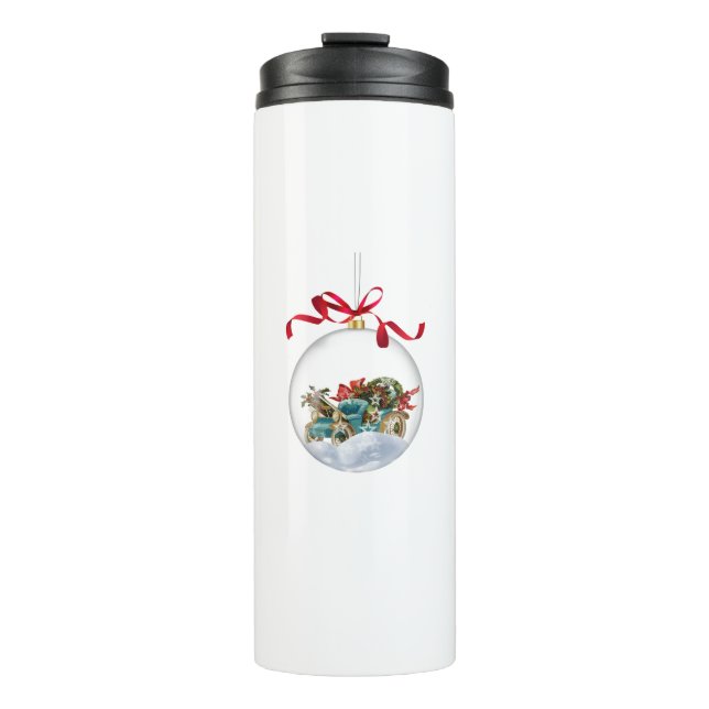 Garrafa Térmica Antique Car in a Clear Christmas Bauble (Frente)