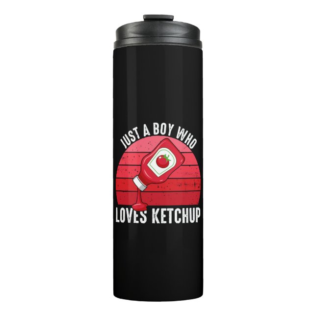 Garrafa Térmica Apenas um Menino que Ama Ketchup (Frente)