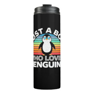 Garrafa Térmica Apenas Um Menino Que Ama Pinguins
