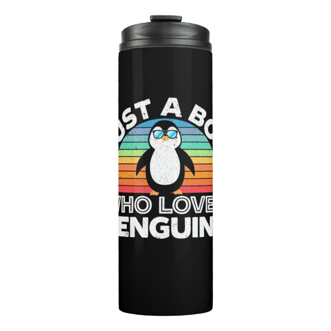 Garrafa Térmica Apenas Um Menino Que Ama Pinguins (Frente)