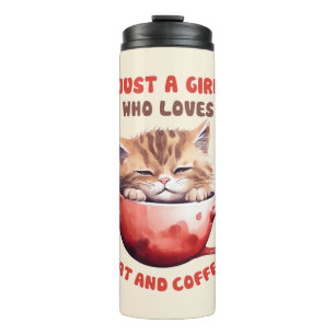 Garrafa Térmica Apenas uma garota que ama gatos e café (2)