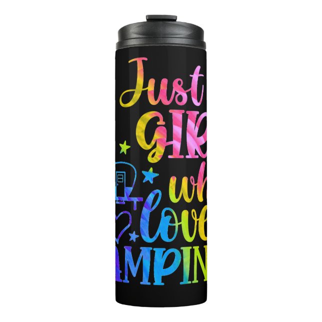 Garrafa Térmica Apenas Uma Menina Que Adora Acampar (Frente)