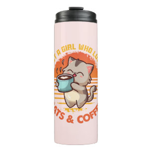 Garrafa Térmica Apenas Uma Menina Que Ama Cats E Café