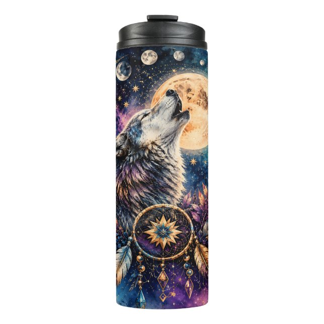 Garrafa Térmica Apreciador de Sonhos Boho Lobo (Frente)
